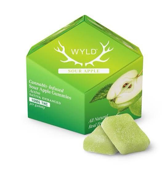 WYLD: 100mg Cannabis-Infused Gummies - Sour Apple SATIVA