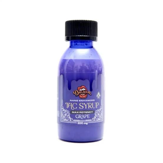 Devour: 1000mg Nano Enhanced THC Syrup - Grape