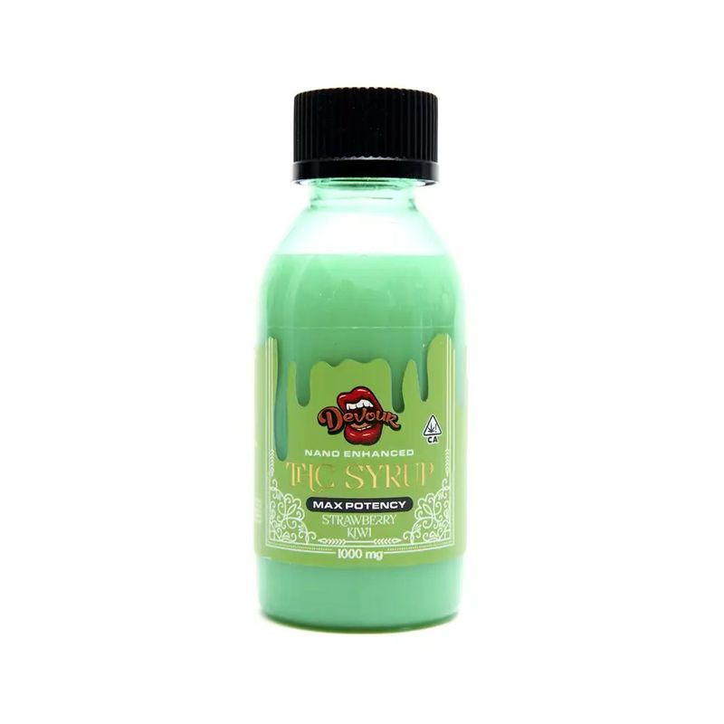 Devour: 1000mg Nano Enhanced THC Syrup - Strawberry Kiwi