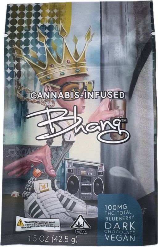 Bhang: 100mg Cannabis-Infused Blueberry Dark Chocolate