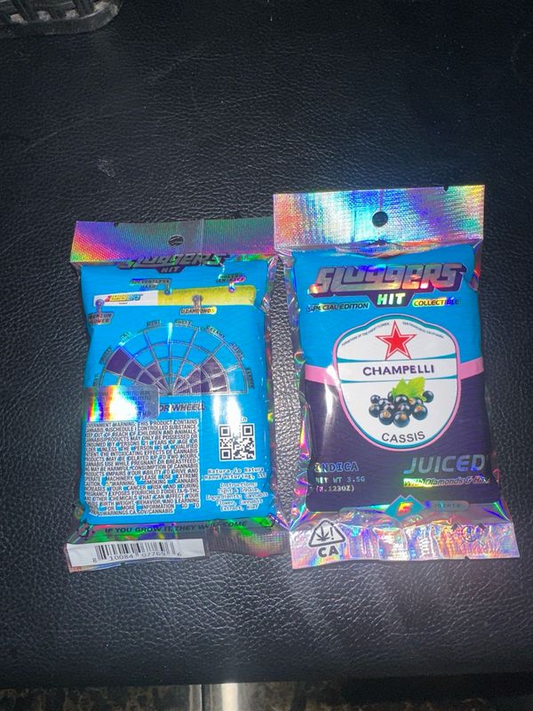 Sluggers HIT: 5pk INFUSED Pre-Rolls, JUICED* With Diamonds &amp; Hash - Champelli INDICA