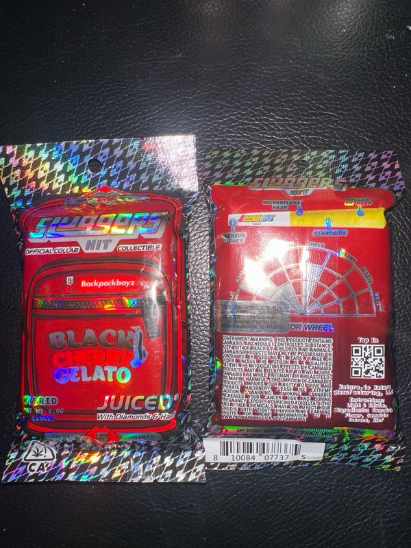Sluggers HIT: 5pk INFUSED Pre-Rolls, JUICED* With Diamonds &amp; Hash - Black Cherry Gelato HYBRID