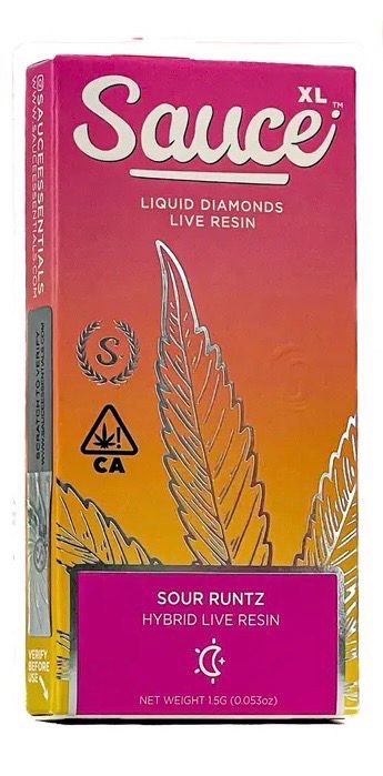 SAUCE XL: Sauce Liquid Diamonds Live Resin 1.5g Sour Runtz Hybrid