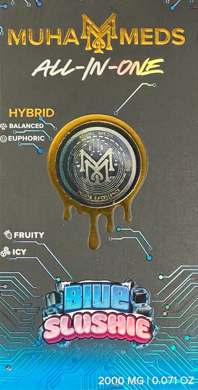 MUHA MEDS: 2g Disposable Vape - Blue Slushie HYBRID
