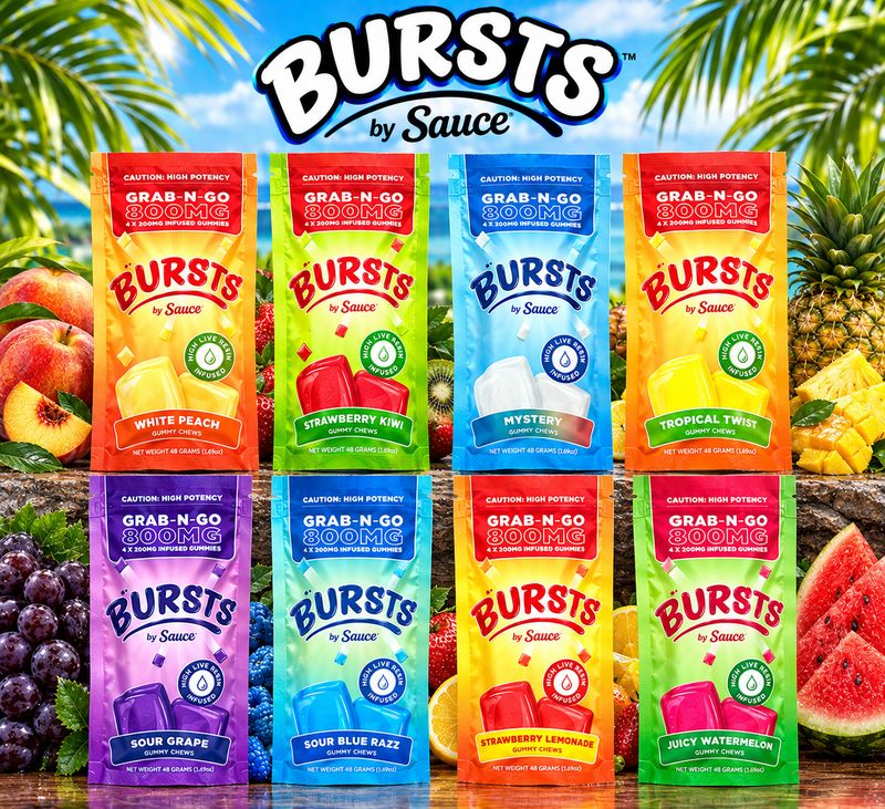 BURST by Sauce: 800mg Live Resin INFUSED Gummies