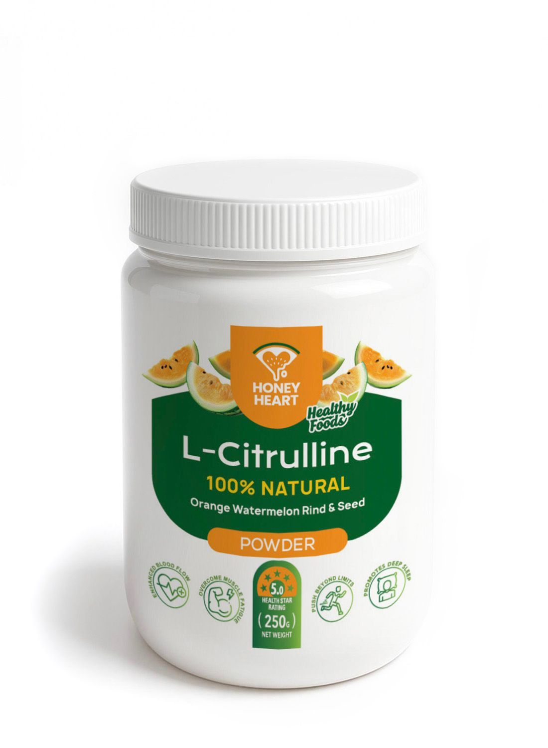 L-Citrulline Pro 100% Natural Watermelon Powdered (250g)