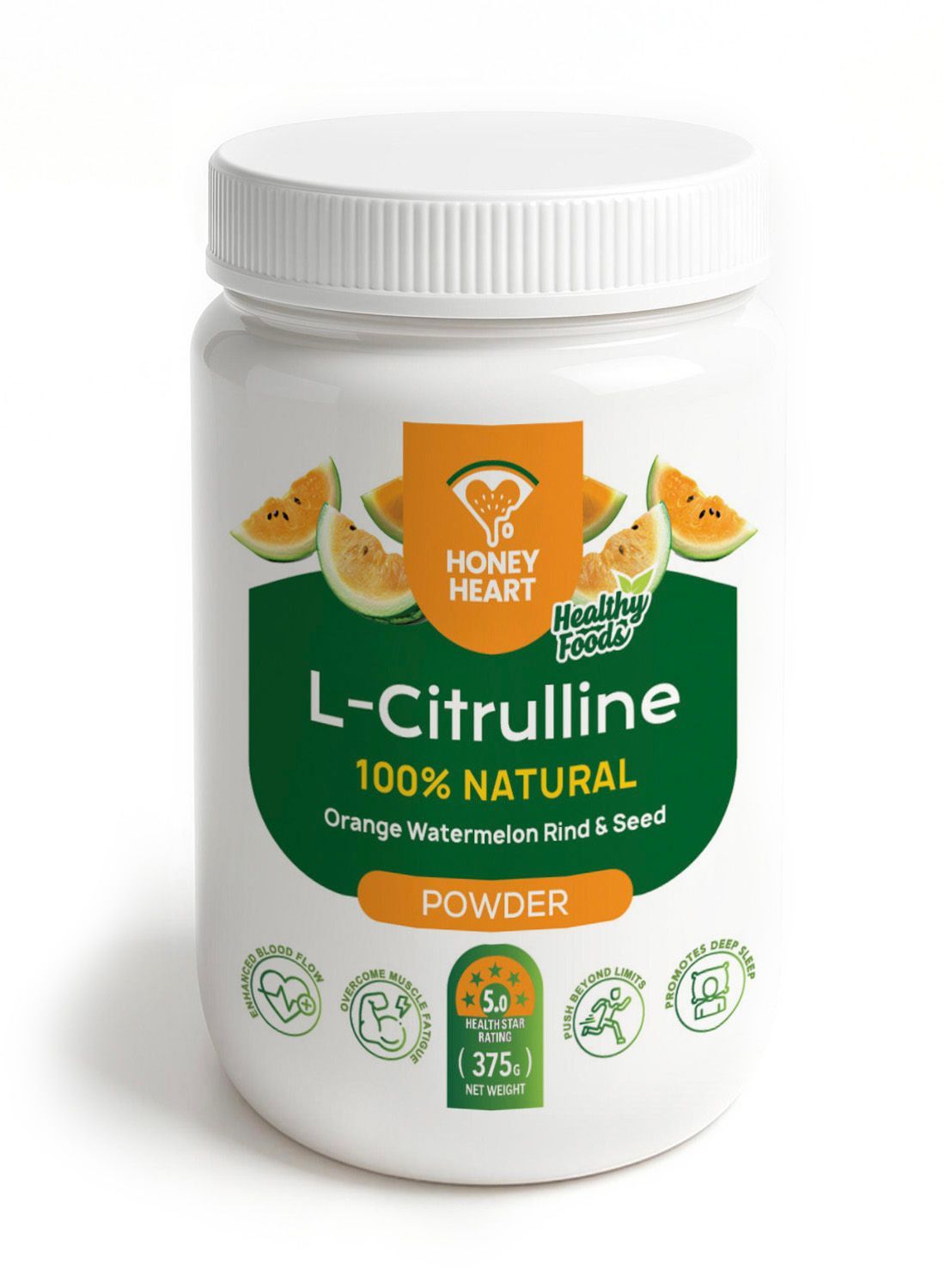 L-Citrulline Pro 100% Natural Watermelon Powdered (375g)