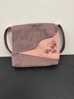 Embroidered Messenger Bag