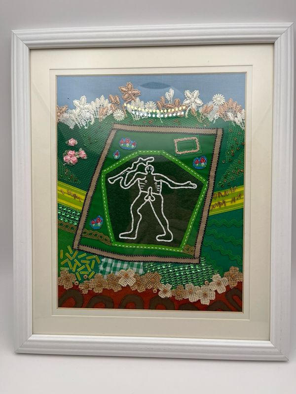Cerne Abbas white giant textile picture