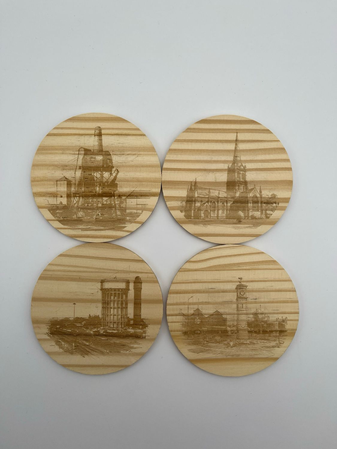 Coasters (Bamboo- set 4)