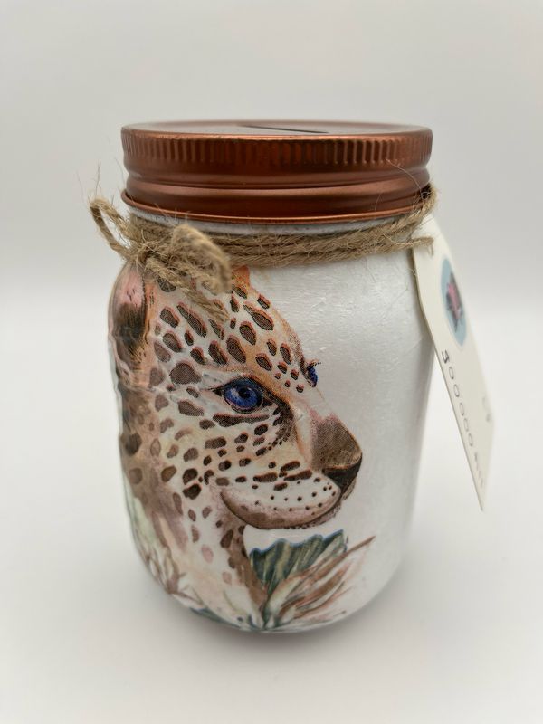 Small Leopard Money Jar