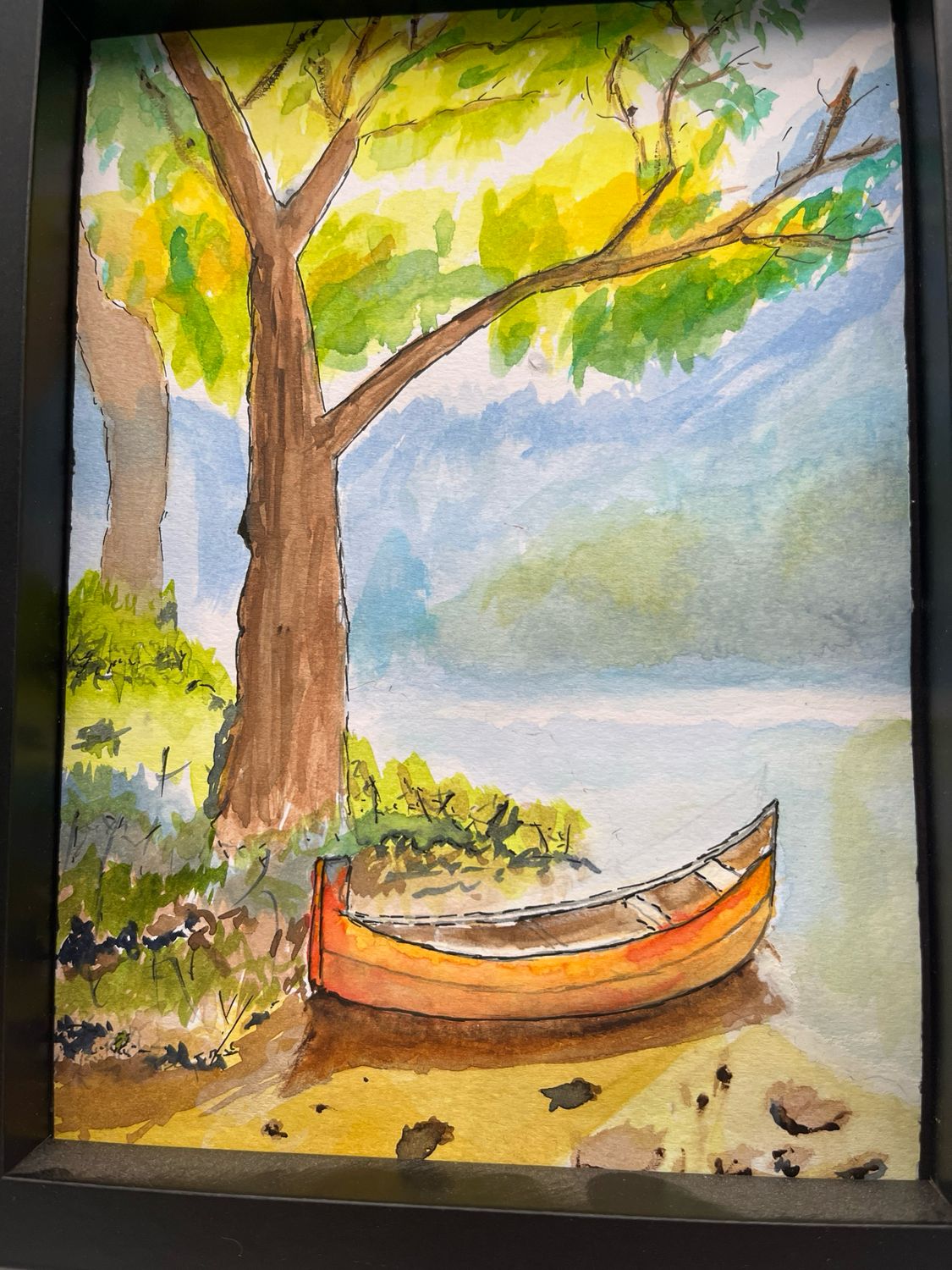 Original Watercolour - Canoe