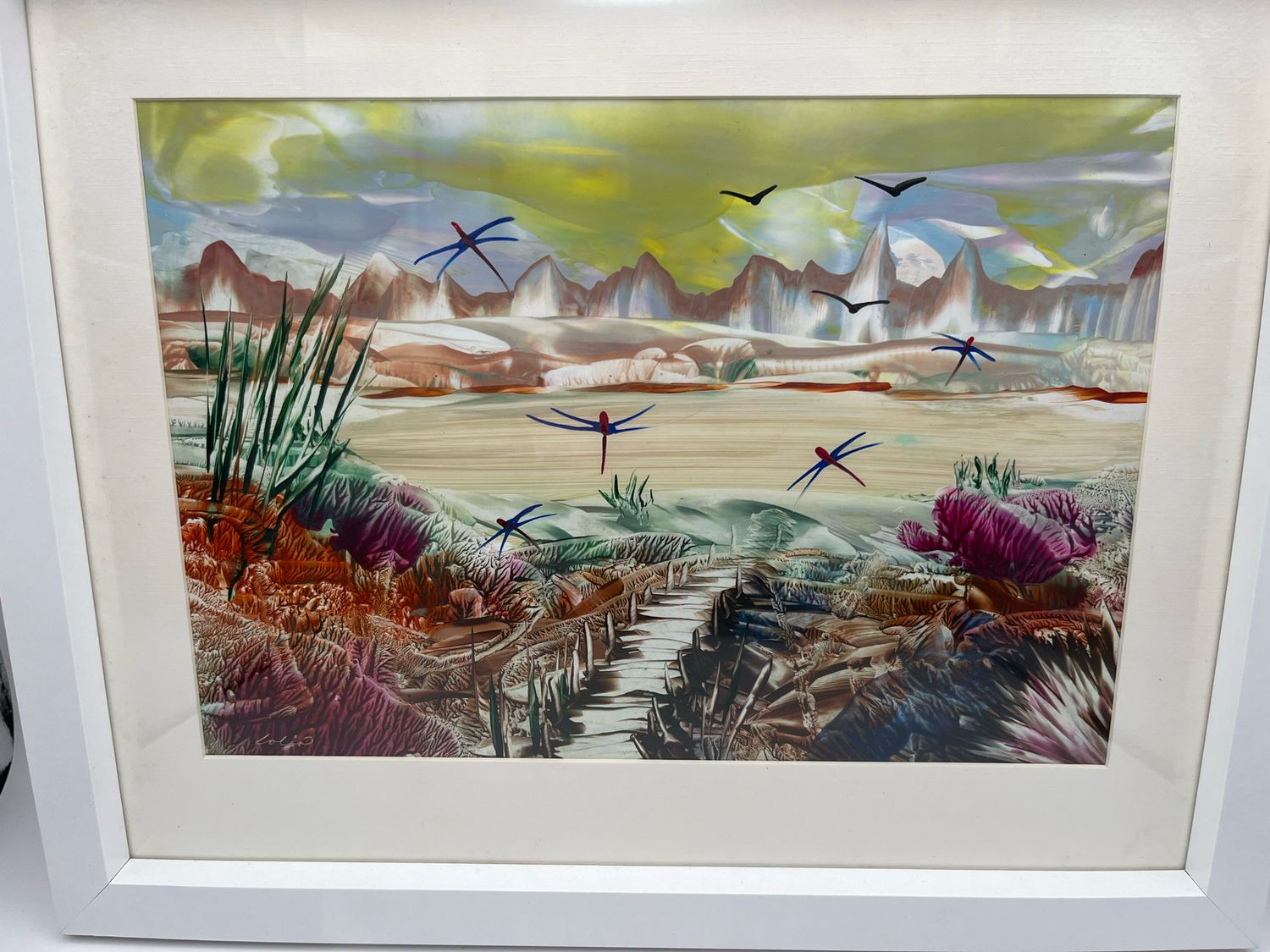Encaustic Art Painting - Dragonflies