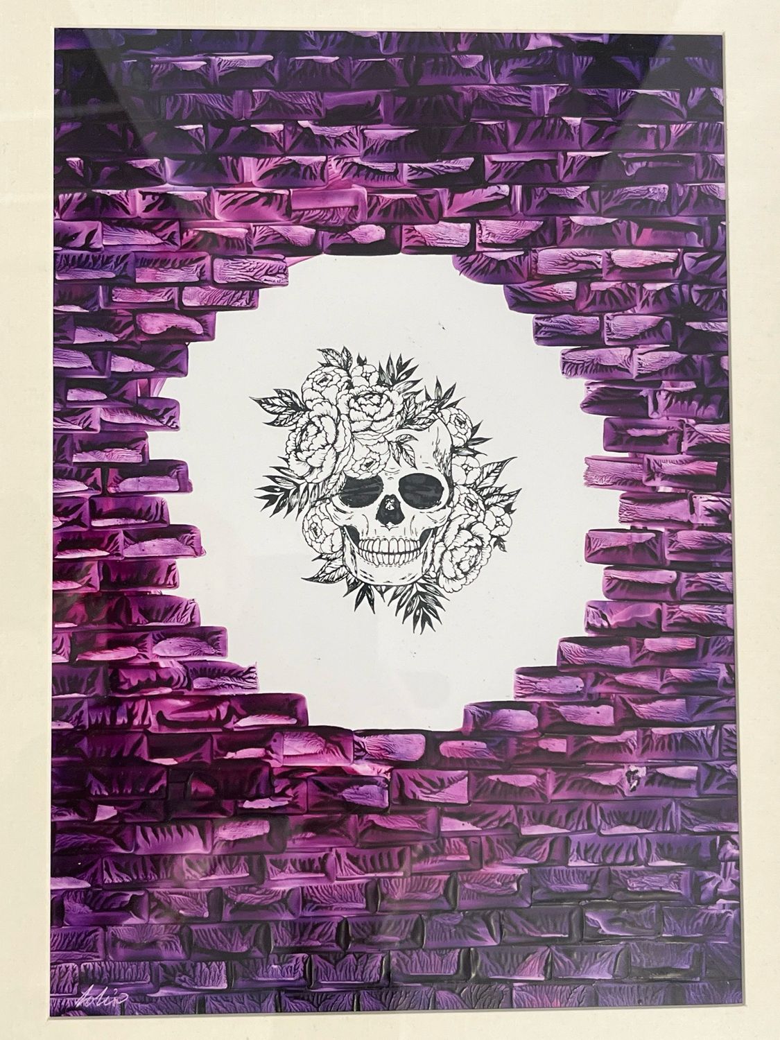 Encaustic Art Painting - Skull