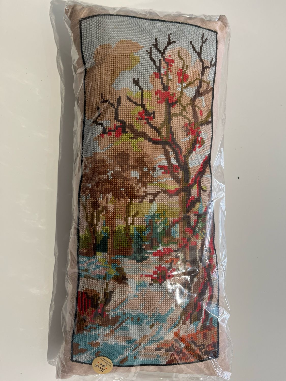 Cherry Tree Cross Stitch Cushion