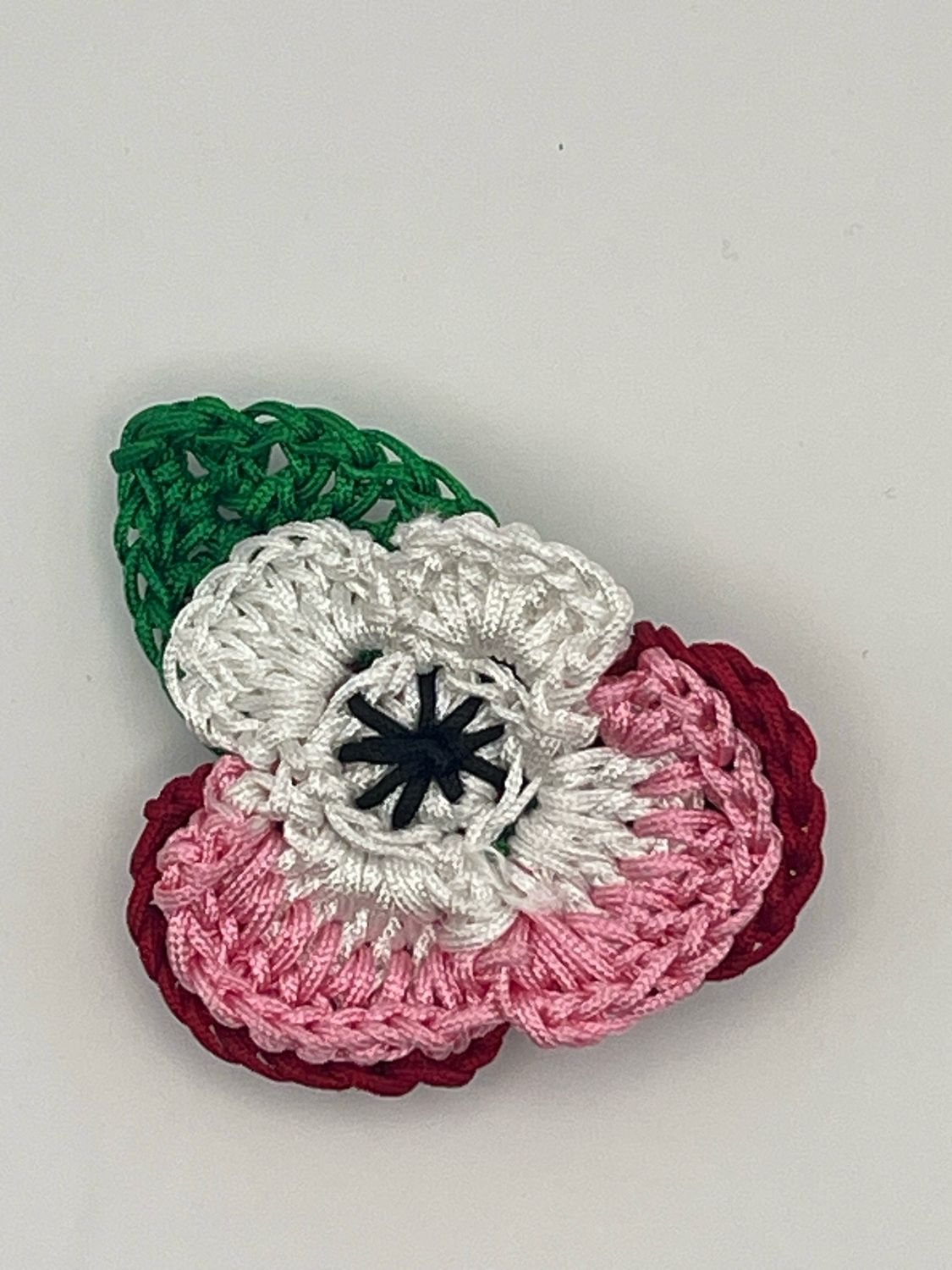 Crochet Pink Flower Brooch Crochet Pink Flower Brooch