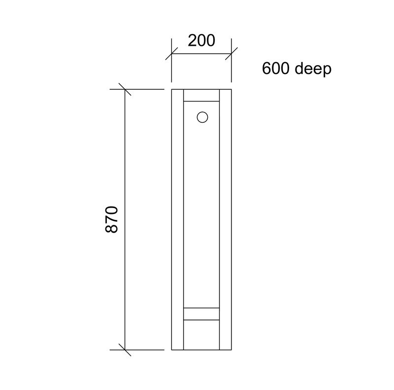 200 1 door unit with pull out UNPAINTED
