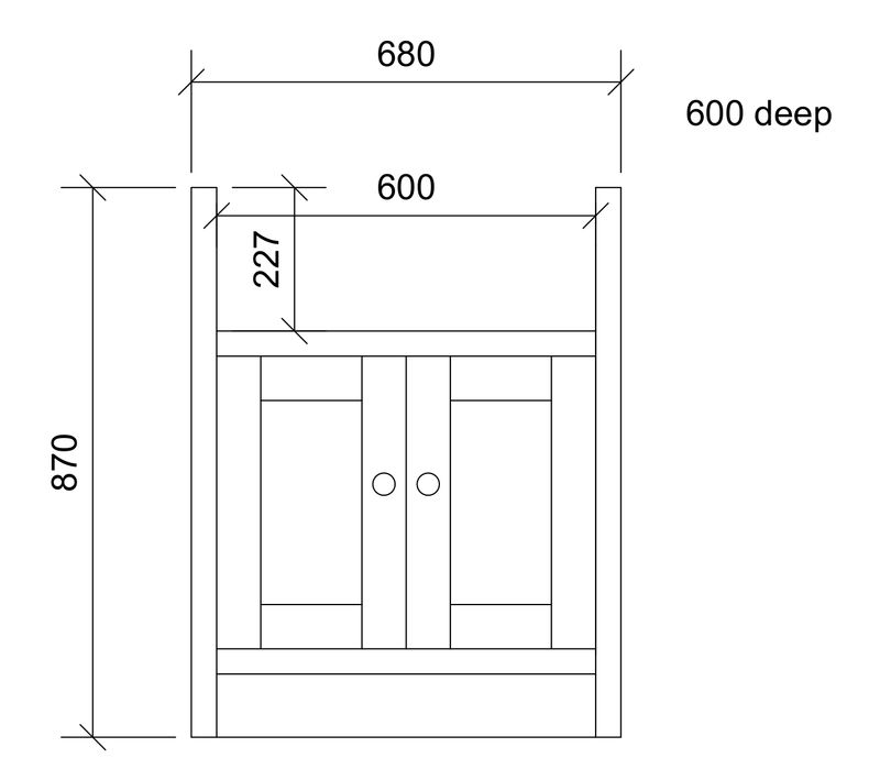 680 2 door Belfast sink UNPAINTED 680 2 door Belfast sink UNPAINTED