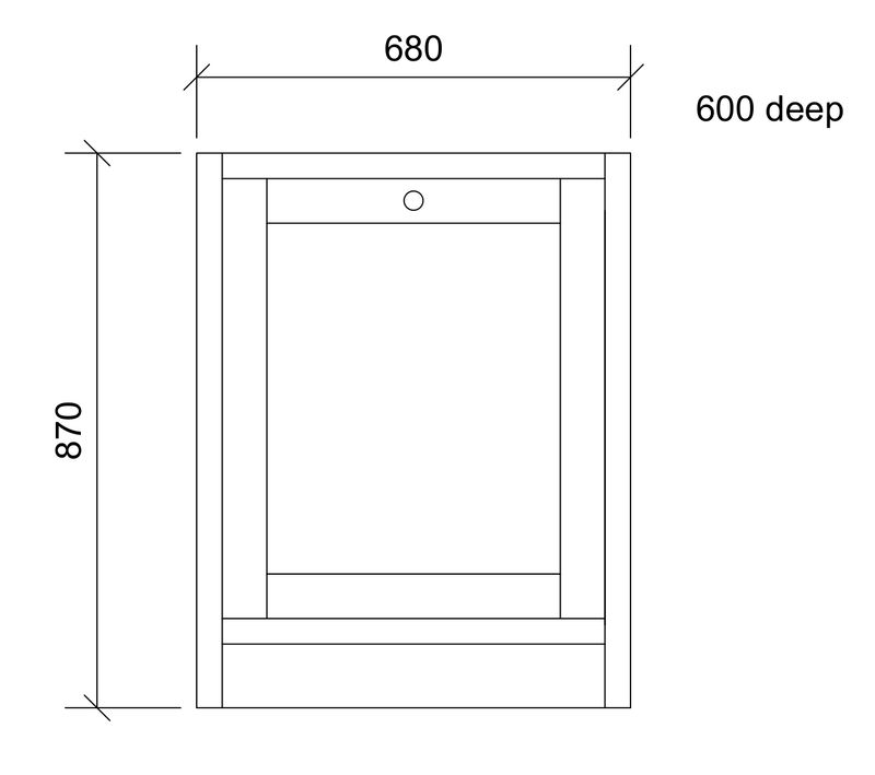 680 bin unit UNPAINTED