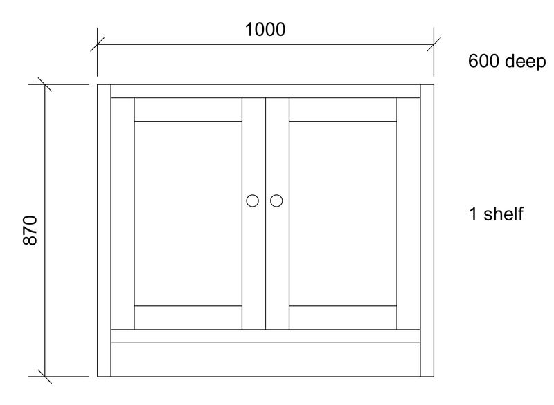 1000 2 door base unit UNPAINTED