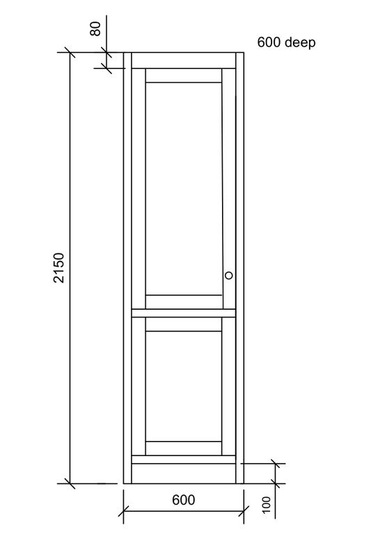 600 2 door tall unit UNPAINTED