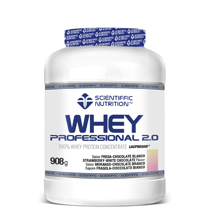 Scientiffic Nutrition Whey Professional 2.0 Lacprodan® Digezyme® 908g Fresa Chocolate Blanco