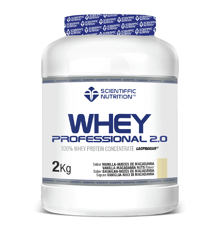Scientiffic Nutrition Whey Professional 2.0 Lacprodan® Digezyme® 2Kg Vainilla Nueces Macadamia