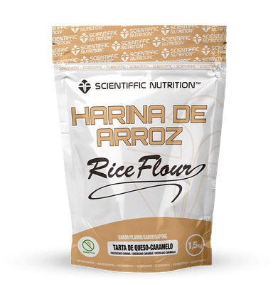 Scientiffic Nutrition Harina Pregelatinizada de Arroz 1,5kg Tarta de Queso Caramelo