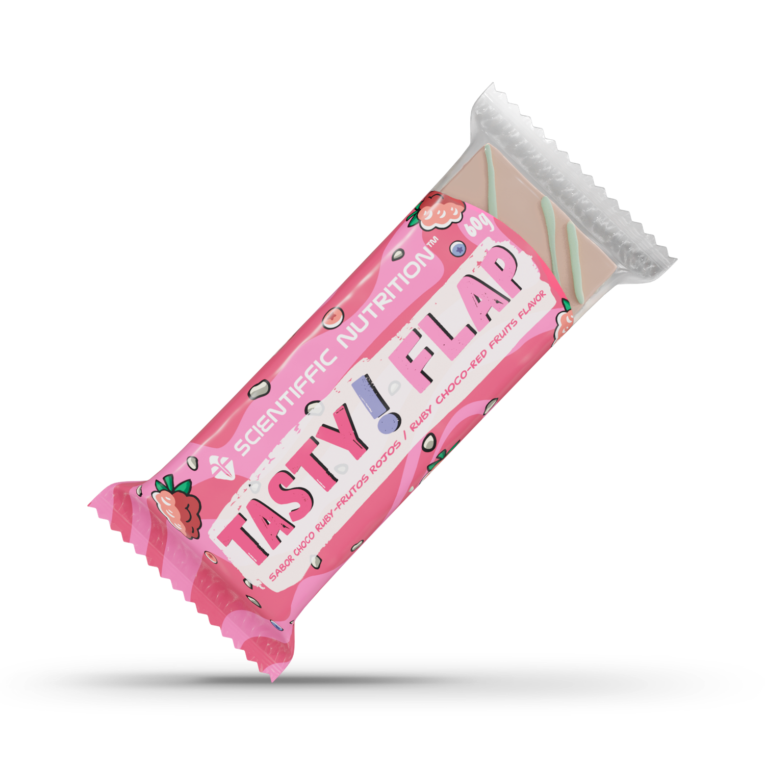 Scientiffic Nutrition Tasty ! Flap 60g Choco Blanco Ruby Frambuesa