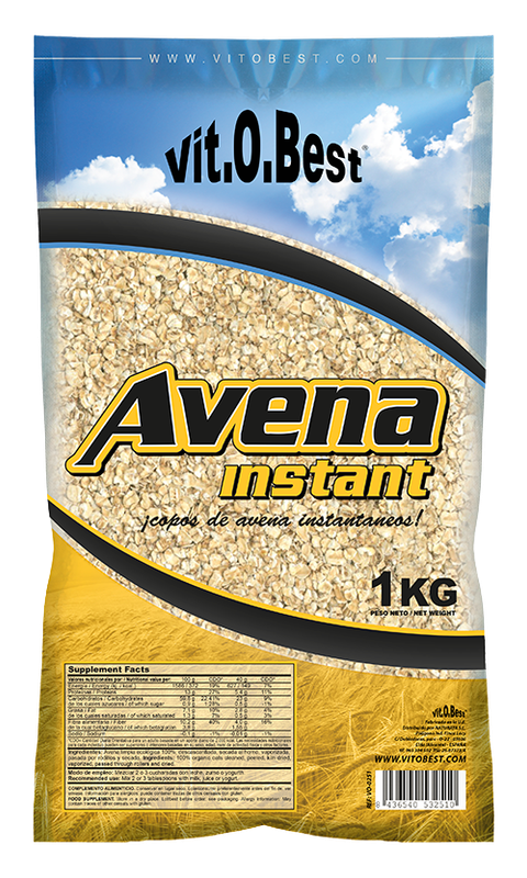 AVENA INSTANT 1 Kg. (Venta al profesional solo por cajas de 12 unds. por sabor sin posibilidad de mezclar sabores)