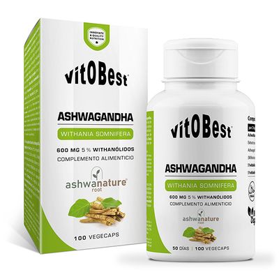 ASHWAGANDHA 100 VegeCaps. (AshwaNature Root®)