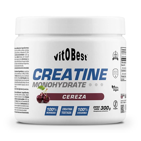 CREATINE MONOHYDRATE MICRONIZADA CEREZA 300 gr