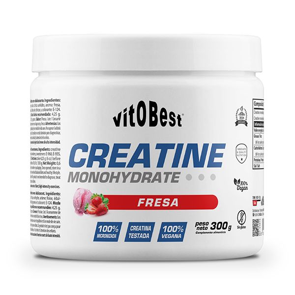 CREATINE MONOHYDRATE MICRONIZADA FRESA 300 gr