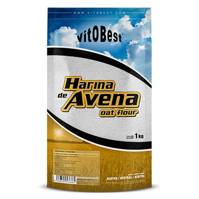 HARINA DE AVENA 1KG. NEUTRA. (Venta al profesional solo por cajas de 12 unds. por sabor. Sin posibilidad de mezclar sabores)