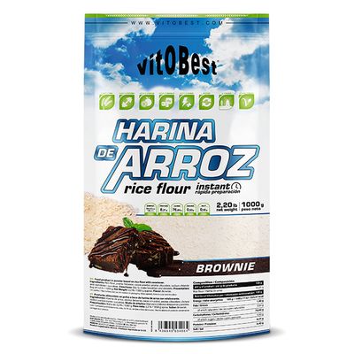 HARINA DE ARROZ 1 KG. BROWNIE. (Venta al profesional solo por cajas de 15 unds. Pudiendo mezclar sabores)