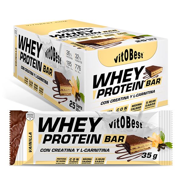 BARR. WHEY PROTEIN BARQUILLO 35 Grs. VAINILLA Exposit 25 Barr
