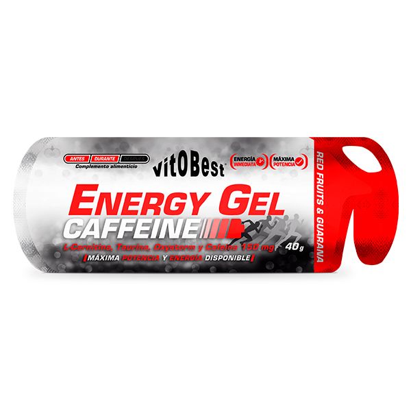 GEL ENERGY CAFEINE 12 SOBRES DE 40 Grs. RED FRUITS & GUARANA