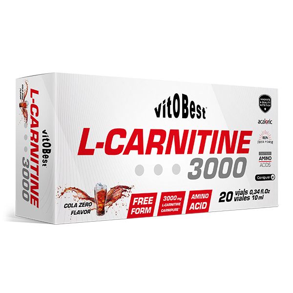 L-CARNITINE 3000 - 20 Viales - 10 ML COLA Zero