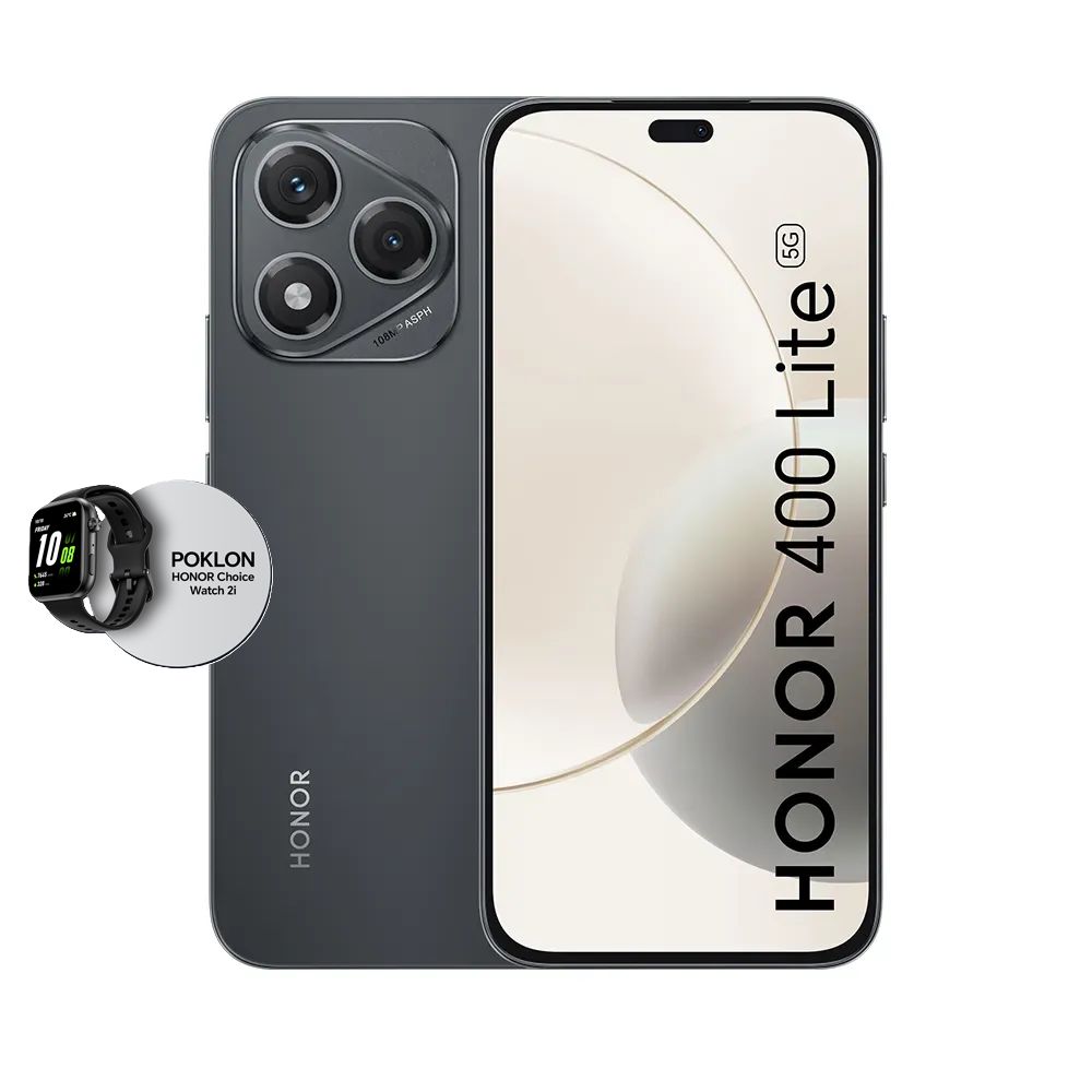 HONOR 400 Lite 5G DS 8/256GB Velvet Black + HONOR Watch 2i