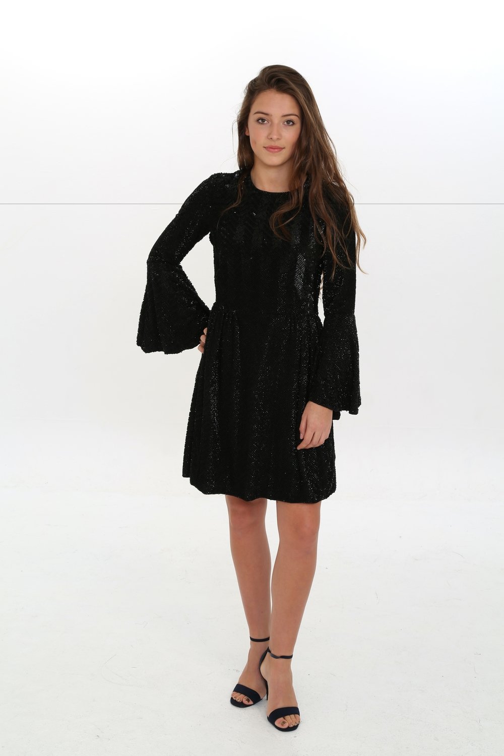 Celosia Short Black Dress