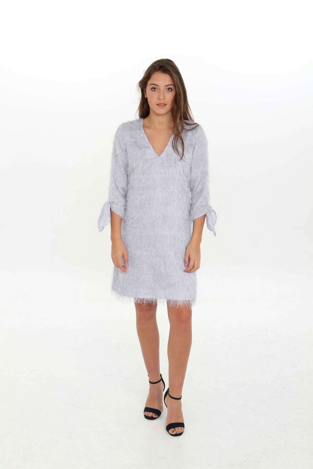 Grey Furry Dress