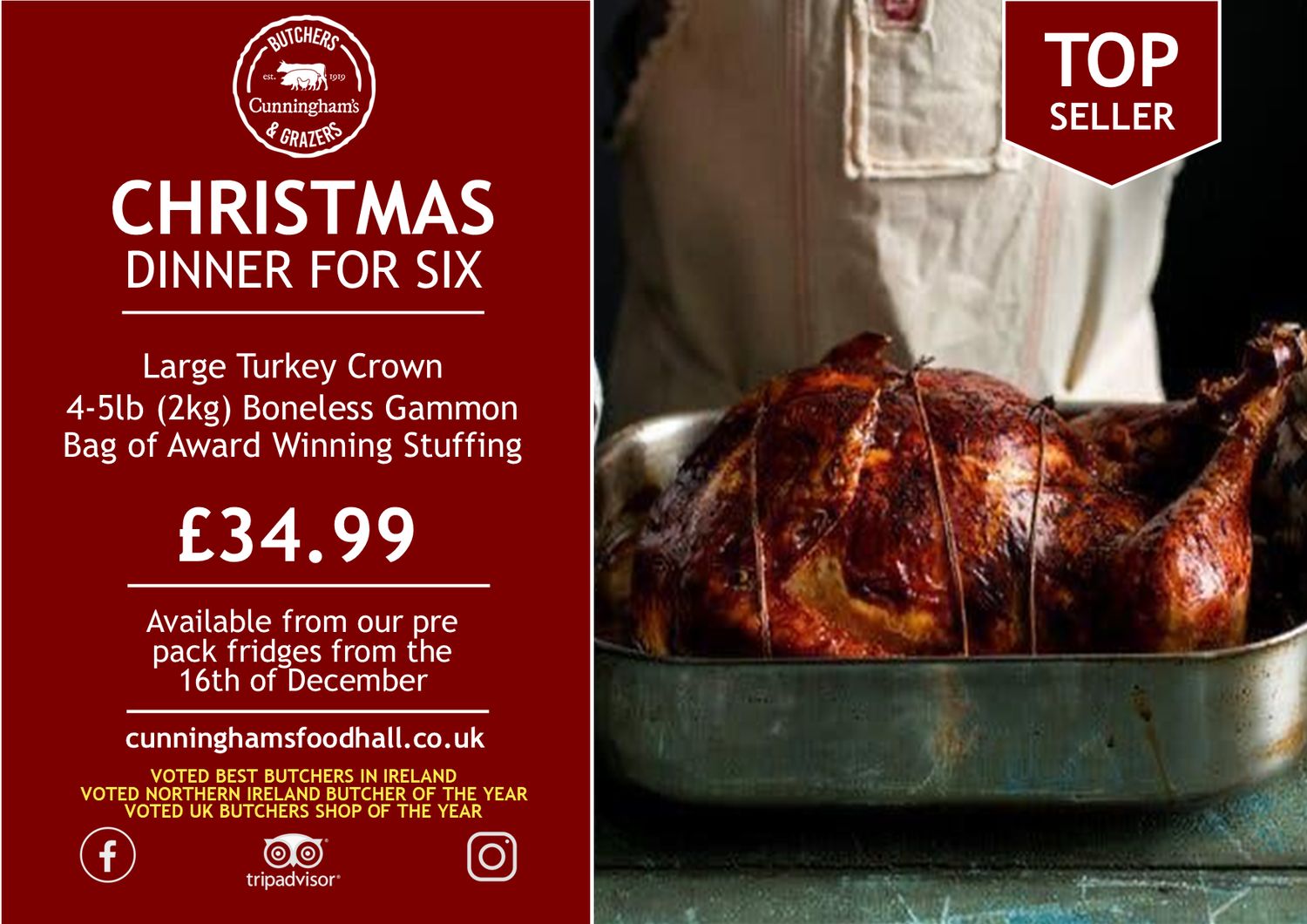 DONATION CHRISTMAS DINNER HAMPER FOR A FAMILY OF SIX (For everyone purchased for a family in need for you to Donate, we will match this Donation with another hamper) DONATION CHRISTMAS DINNER HAMPER FOR A FAMILY OF SIX (For everyone purchased for a family in need for you to Donate, we will match this Donation with another hamper)