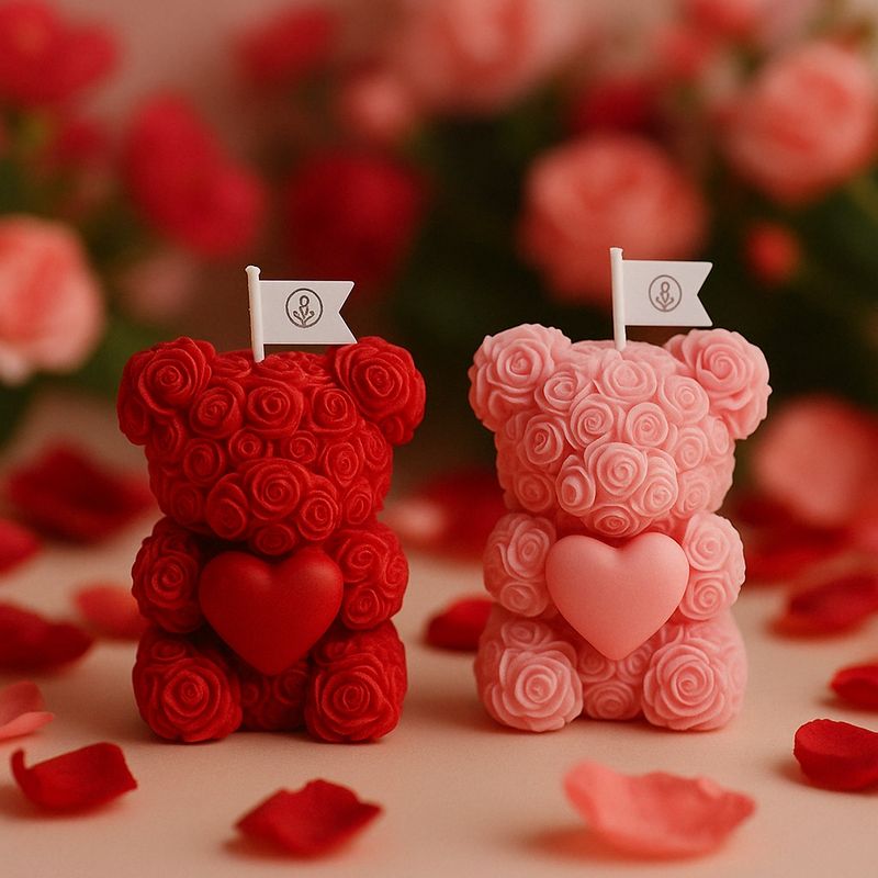 Valentinstag Liebesbär Duftkerze