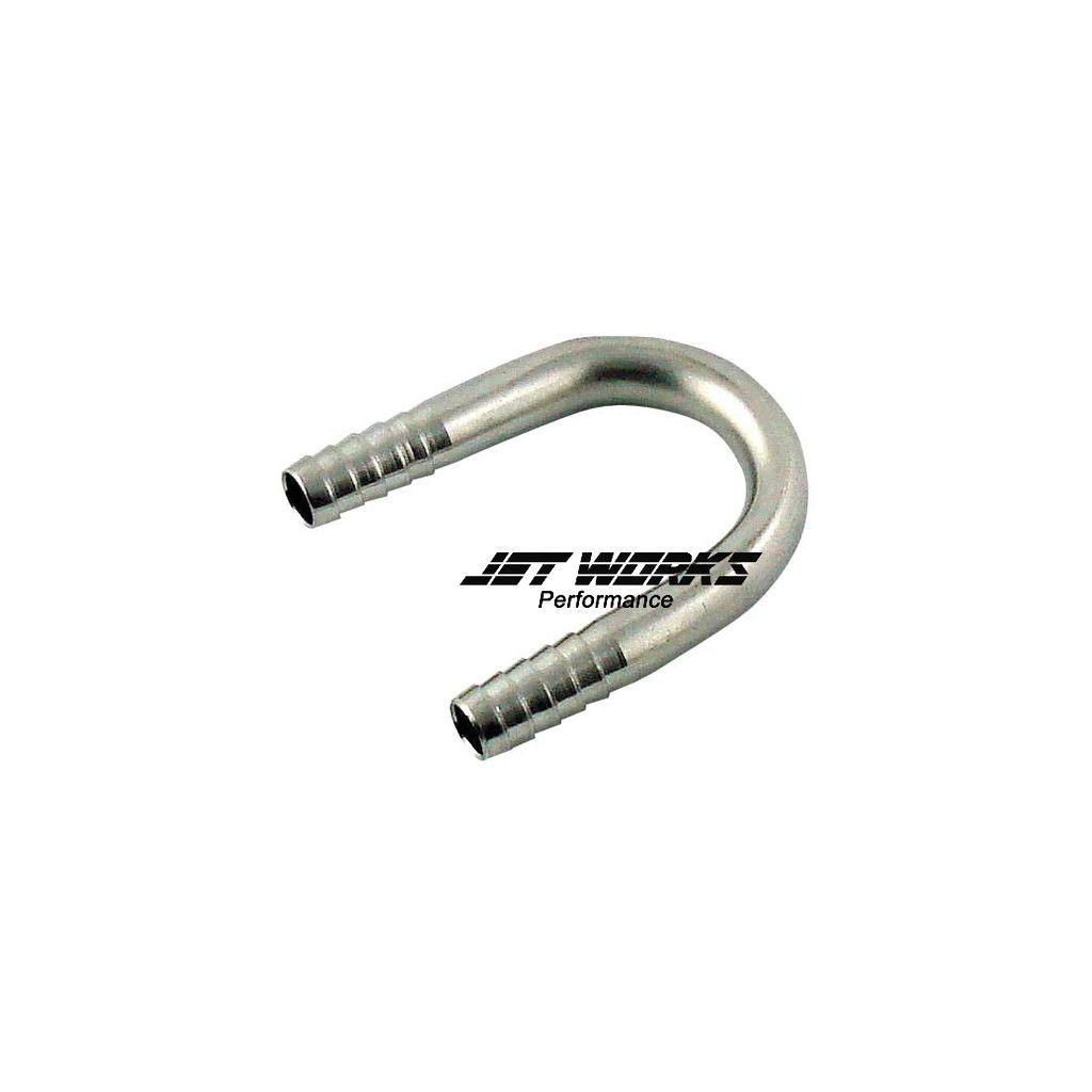 Jetworks Barb Fitting "U" Stainless Steel, Color: Stainless Steel, Size: 1/2'
