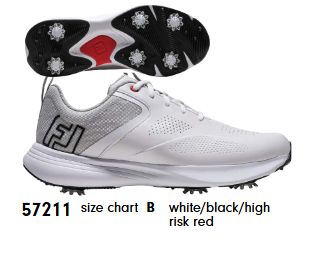 FJ Men Athletic Qualifier Shoe 57211 (White/Black/Red)