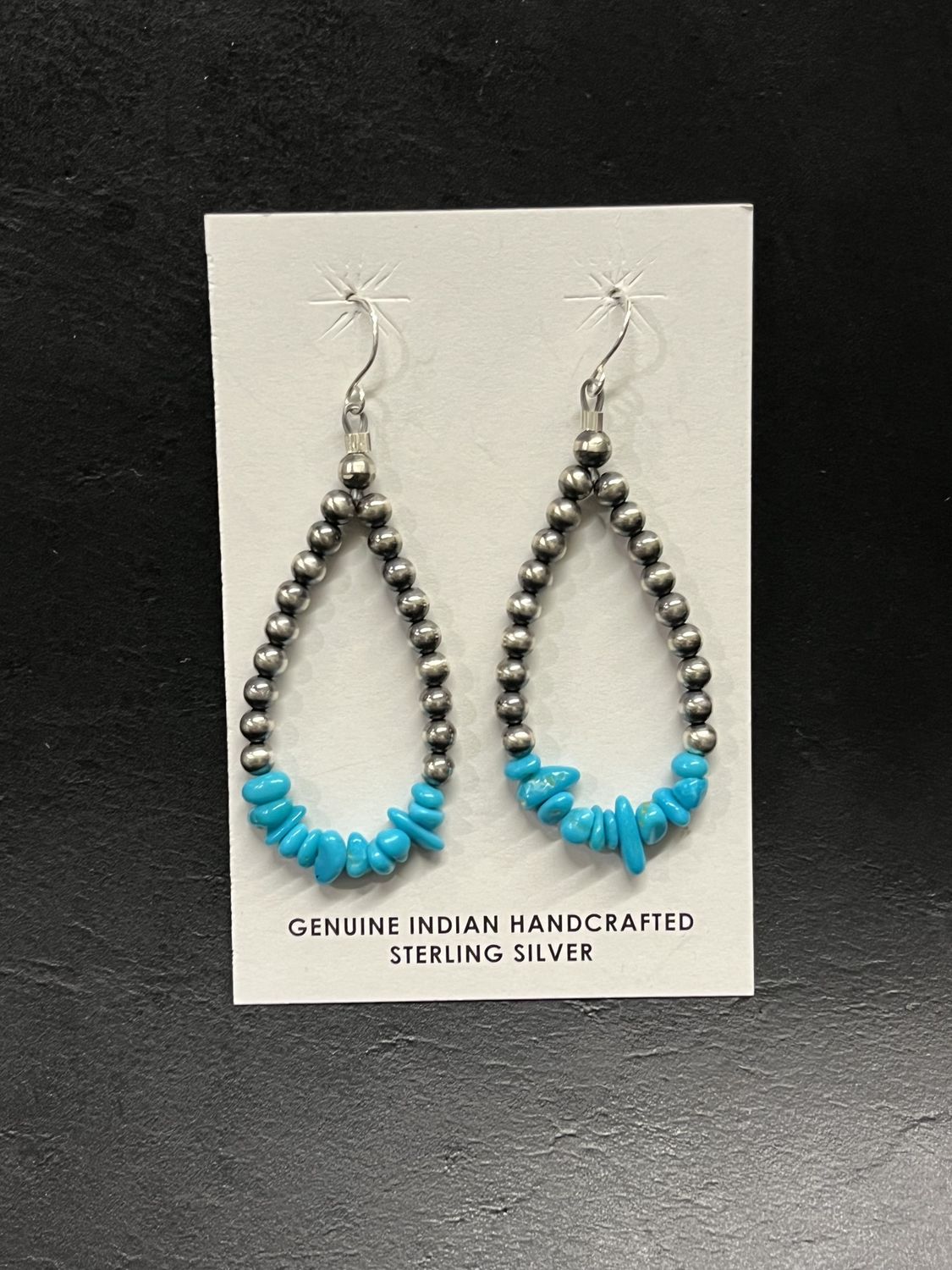 Navajo Pearl Earrings with Turquoise