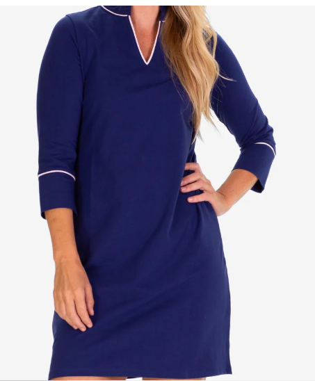 The Ari Tunic Dress in Royal Navy