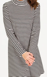 SuperSoft Tabby Dress in Black &amp; White Stripe