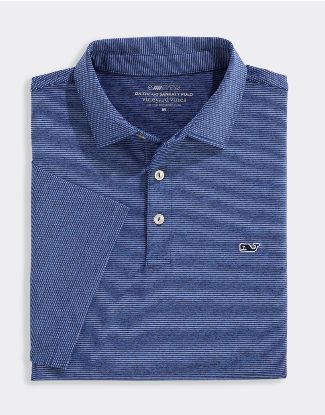 St. Jean Stripe Sankaty Polo In Blue Depth