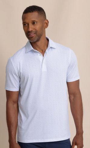 Southern Tide Driver Cocktail Hour Polo in White